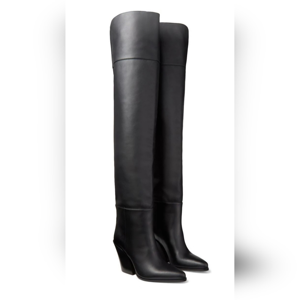 Jimmy Choo 100% Leather Maceo 85mm Over-The-Knee Boots - Picture 3 of 15
